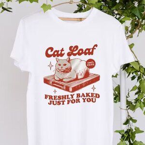 Cat Loaf Tshirt, Funny Cat Shirt, Trendy Vintage Retro Tshirts, Cat Lover